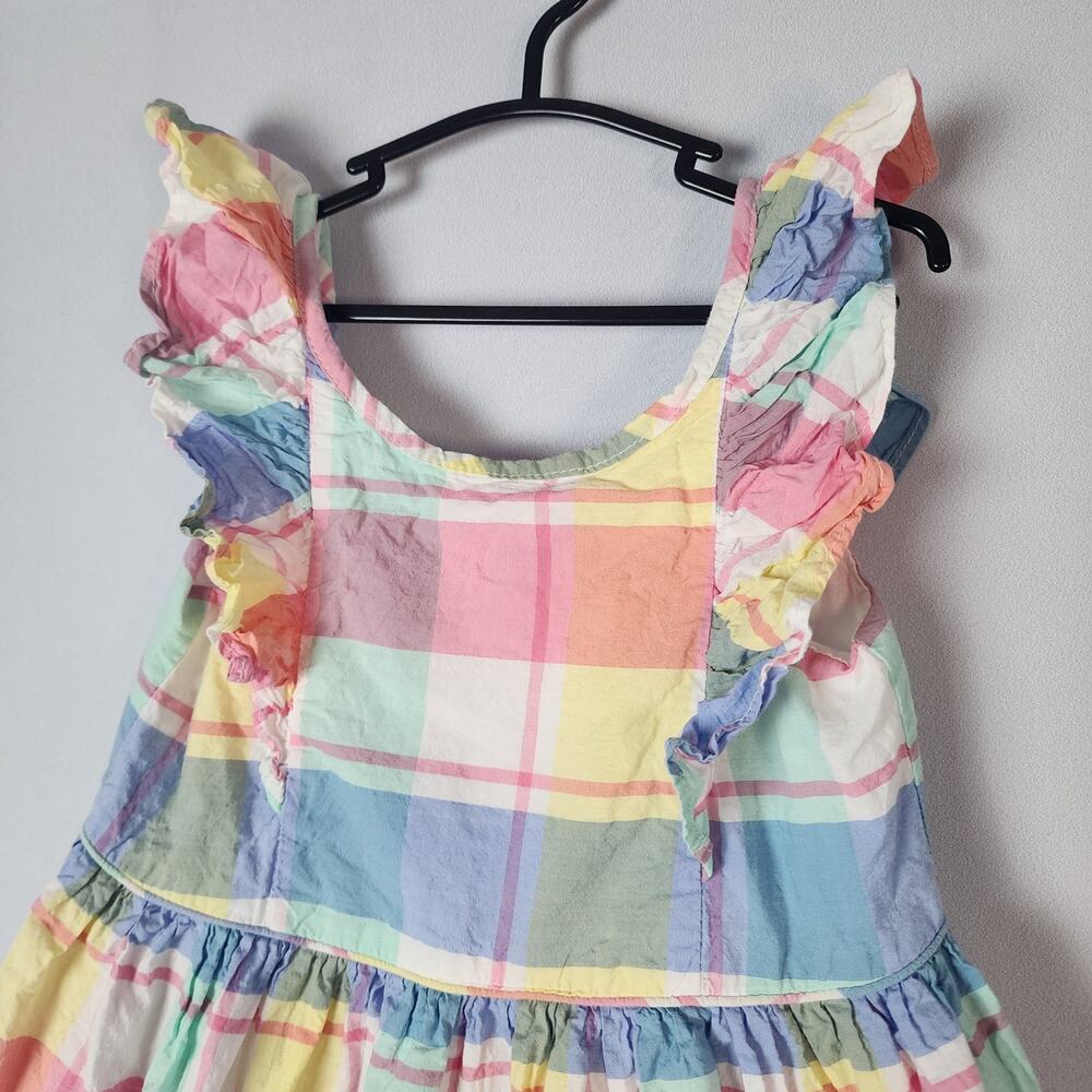 Tommy Bahama Toddler Spring / Easter Plaid Ruffle Sleeveless Dress | Girls US 5 - Picture 2 of 8